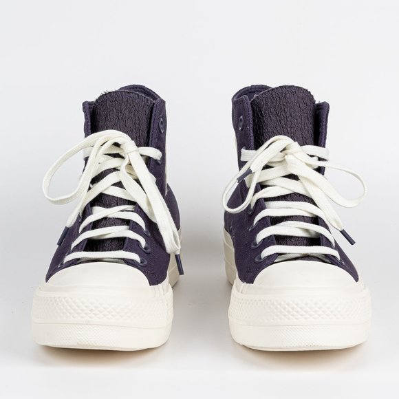 Converse Chuck Taylor All Star lift platform tonal jacquard Plum Raisin W Size 8 - Picture 2 of 11